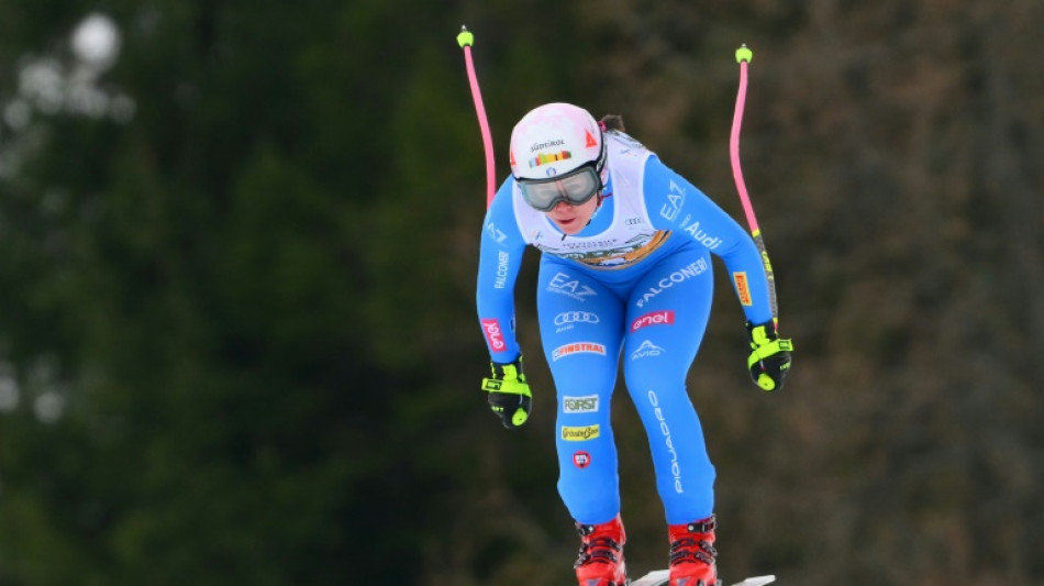 Italy's Delago claims debut World Cup win in Tarvisio downhill, Vonn third