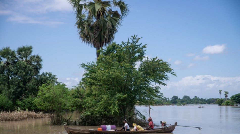 Monsoon rains submerge villages, fields in Myanmar