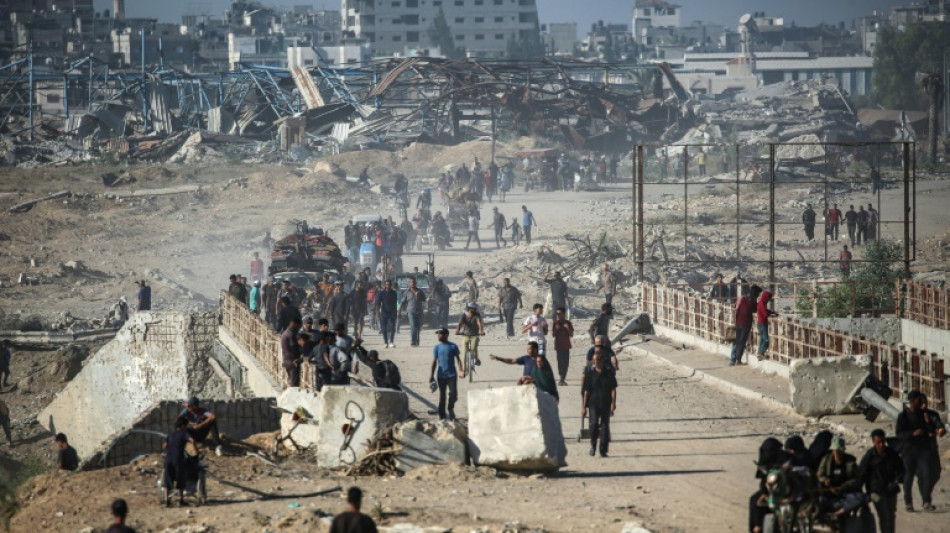 La mort dans l'&acirc;me, des Palestiniens de retour &agrave; Gaza, ville "fant&ocirc;me"