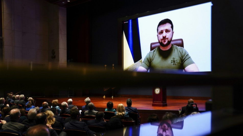 "Fermez notre ciel", implore Zelensky devant le Congr&egrave;s am&eacute;ricain