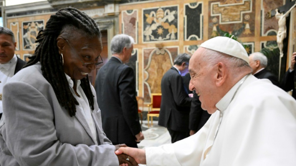El papa bromea con un grupo de actores y humoristas de todo el mundo