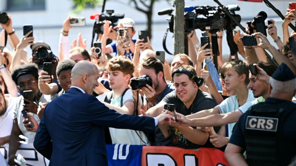"Mon chat s'appelle Zizou": &agrave; Paris, les supporters ont accueilli le s&eacute;lectionneur Zidane