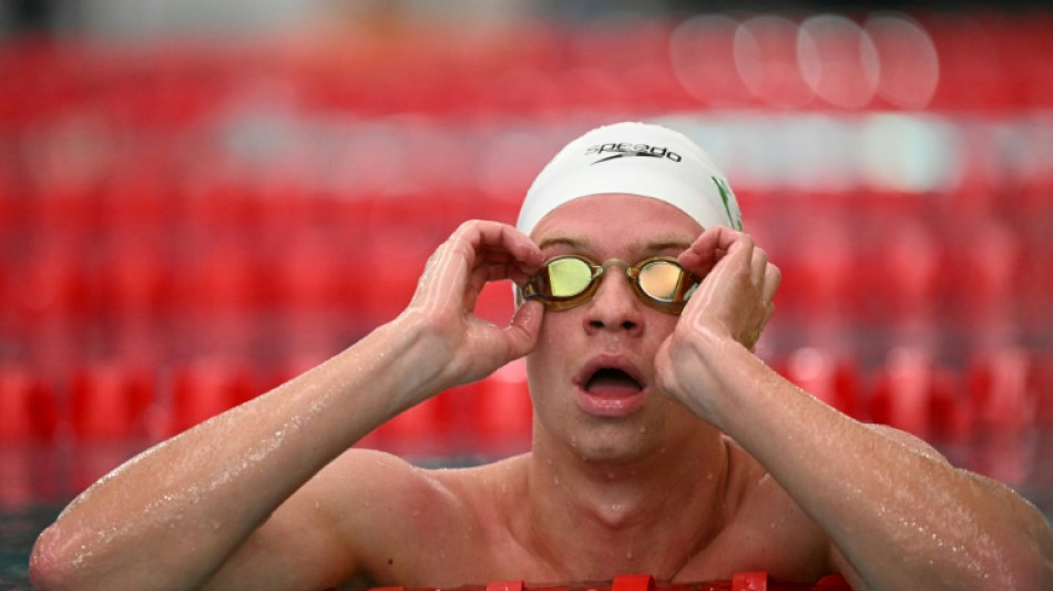 Natation: L&eacute;on Marchand assure sa place aux Jeux, sans plus