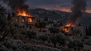 حريق منزلين فلسطينيين في هجوم لمستوطنين على جالود جنوب نابلس