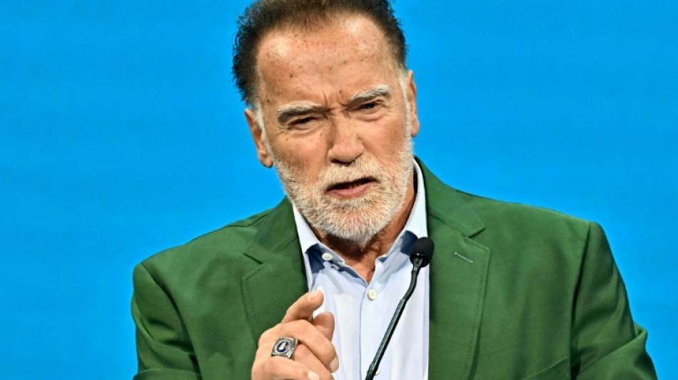 A l'heure de pointe, Schwarzenegger au micro dans le métro de Vienne